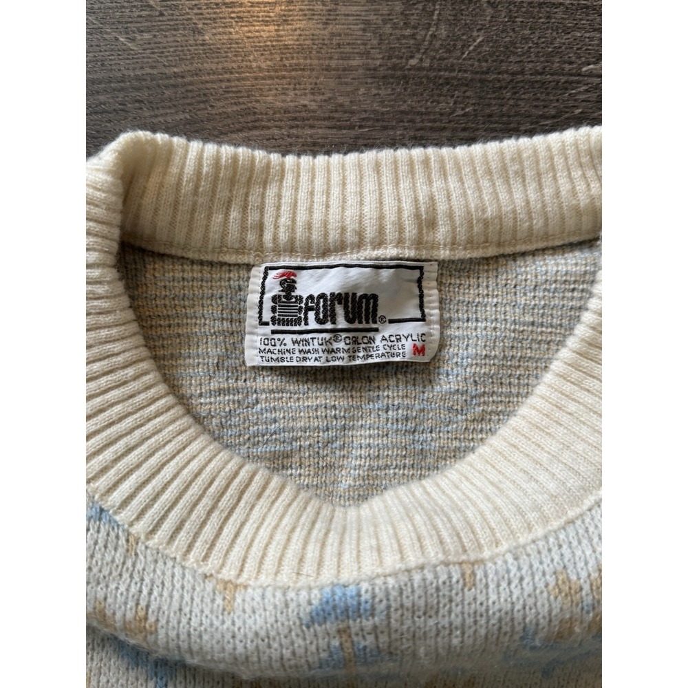 Vintage Forum Sweater Size Medium 100% Wintuk Reindeer‎ PullOver - Picture 5 of 8